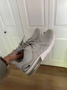 Nike Women’s Air Max Mesh Running Sneakers - Light Gray/White